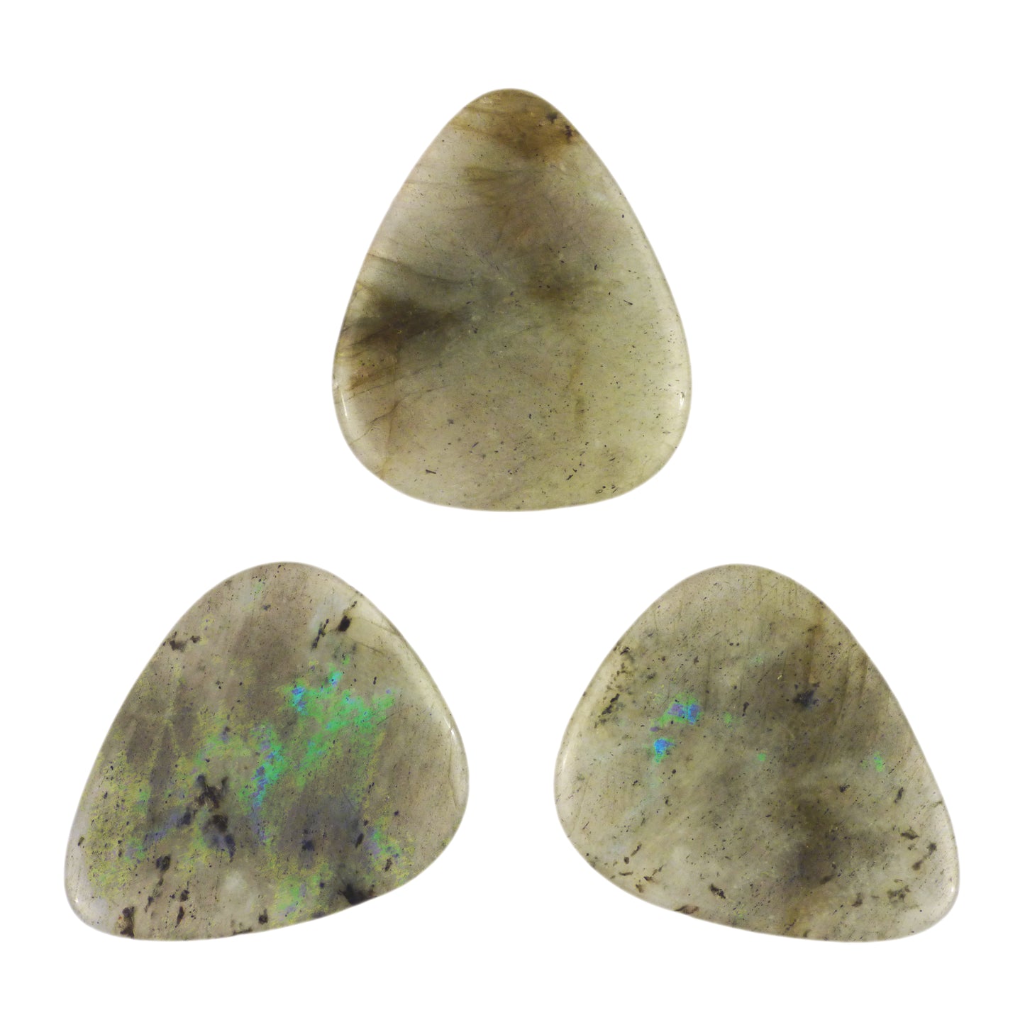 Labradorite Stone Guitar Or Bass Pick - 3.0 mm Ultra Heavy Gauge - 351 Shape - Specialty Handmade Gemstone Exotic Plectrum