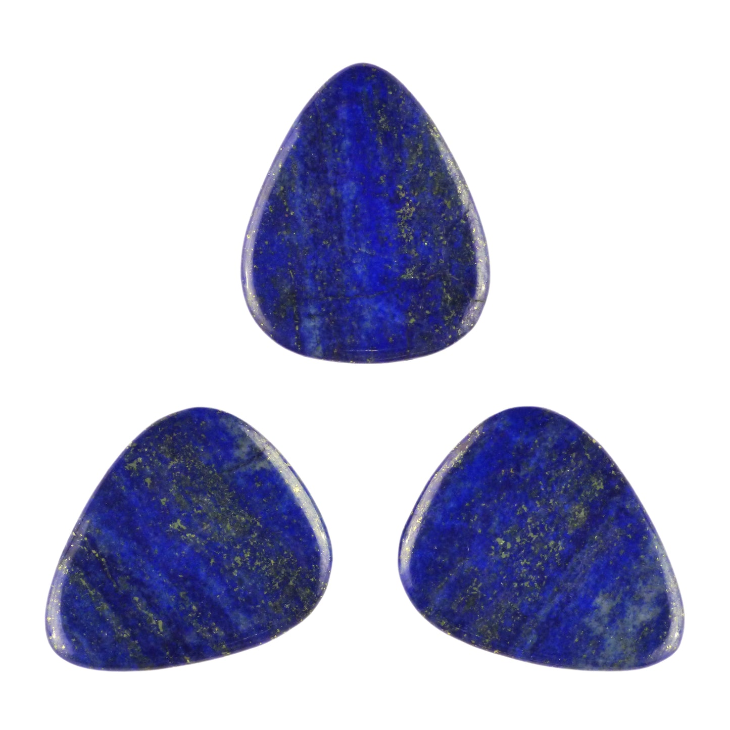 Lapis Lazuli Stone Guitar Or Bass Pick - 3.0 mm Ultra Heavy Gauge - 351 Shape - Specialty Handmade Gemstone Exotic Plectrum