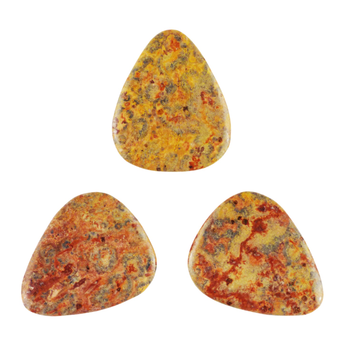 Leopard Skin Jasper Stone Guitar Or Bass Pick - 3.0 mm Ultra Heavy Gauge - 351 Shape - Specialty Handmade Gemstone Exotic Plectrum