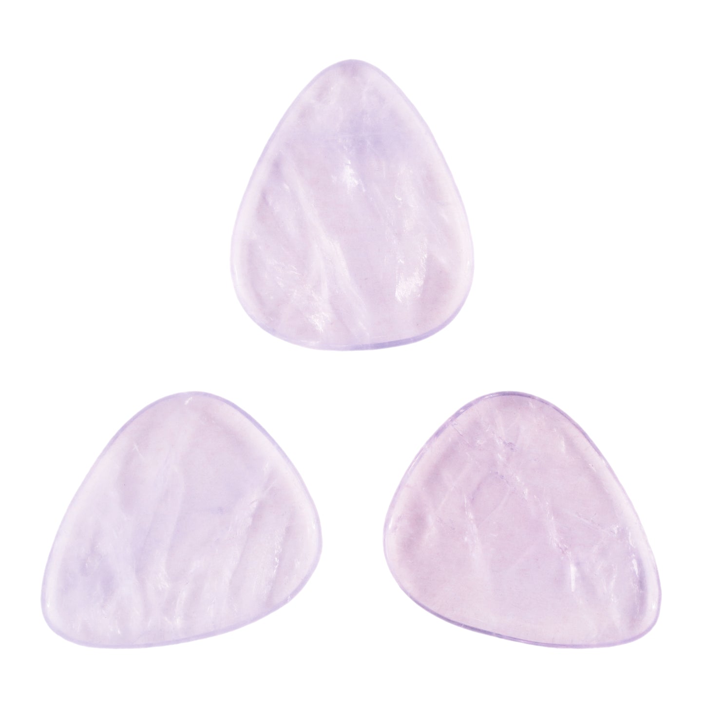 Light Amethyst Stone Guitar Or Bass Pick - 3.0 mm Ultra Heavy Gauge - 351 Shape - Specialty Handmade Gemstone Exotic Plectrum