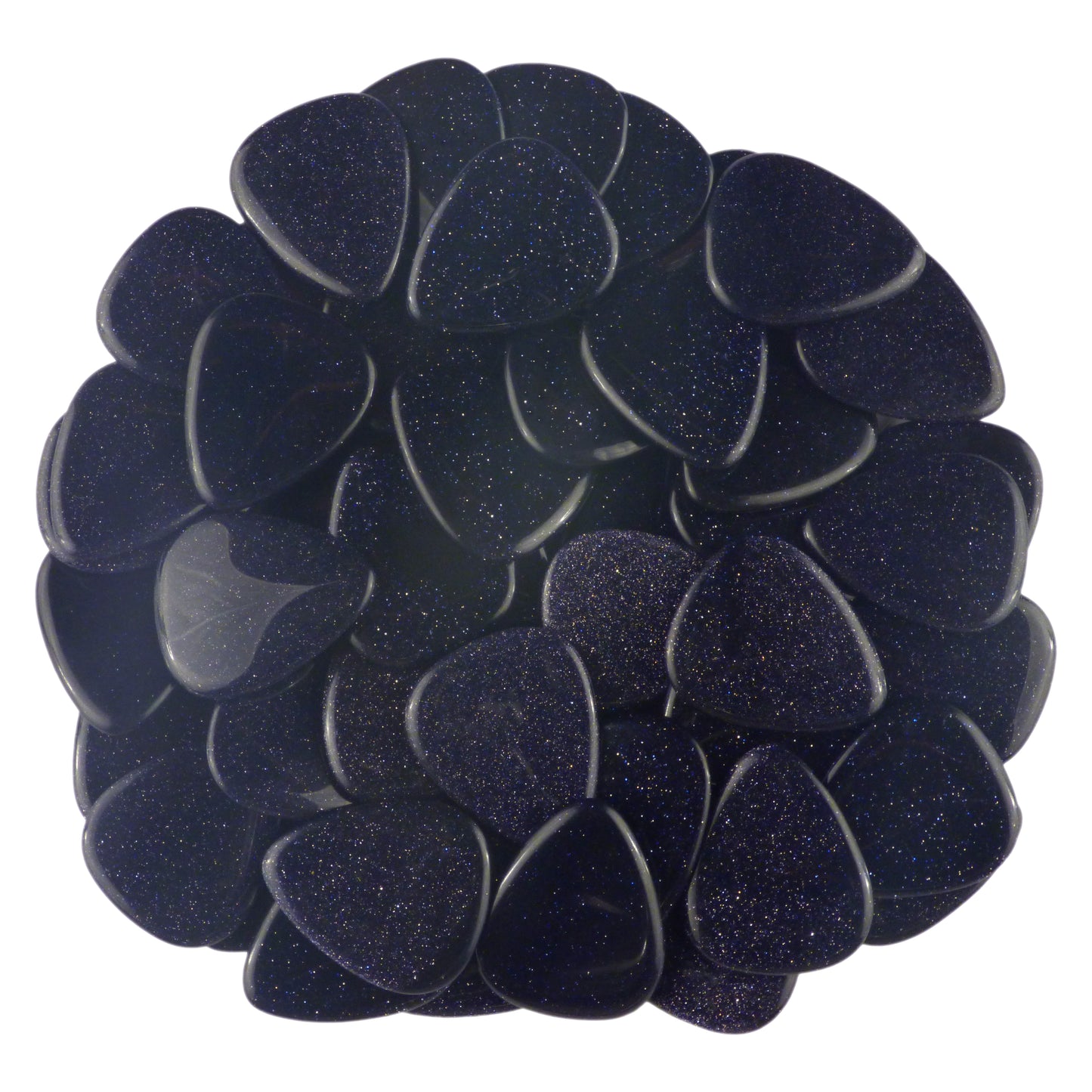 Blue Sandstone Stone Guitar Or Bass Pick - 3.0 mm Ultra Heavy Gauge - 351 Shape - Specialty Handmade Gemstone Exotic Plectrum