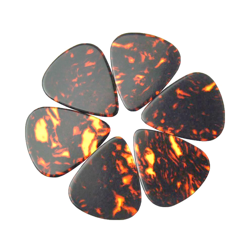 Celluloid Brown Tortoise Guitar Or Bass Pick - 1.2 mm Extra Heavy Gauge - 351 Shape