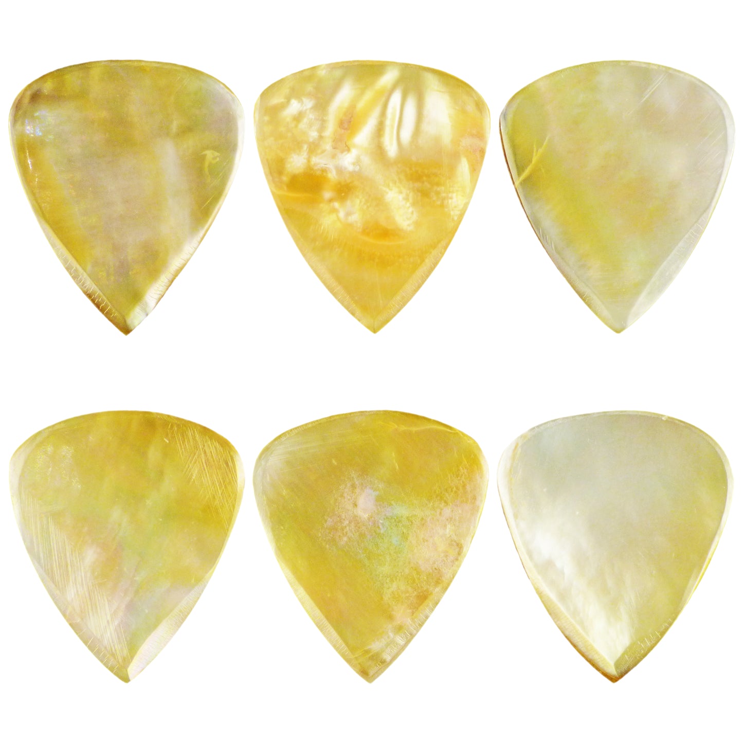 Gold Abalone Shell Guitar Or Bass Pick - 2.0 mm - 351 Wedge Shape - Handmade Specialty Exotic Luxury Plectrum