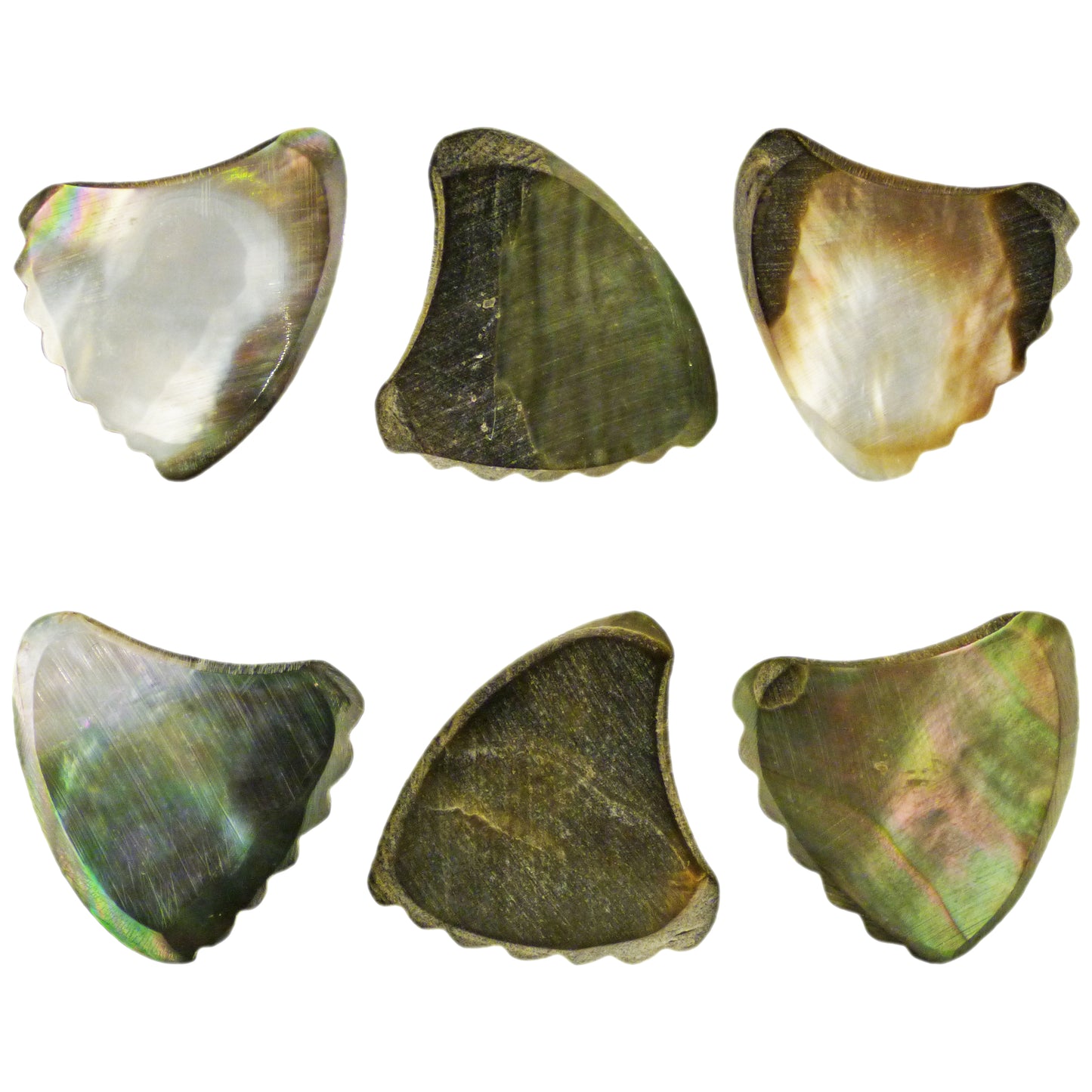 Black Abalone Shell Guitar Or Bass Pick - 2.0 mm - Shark Fin Shape - Handmade Specialty Exotic Luxury Plectrum