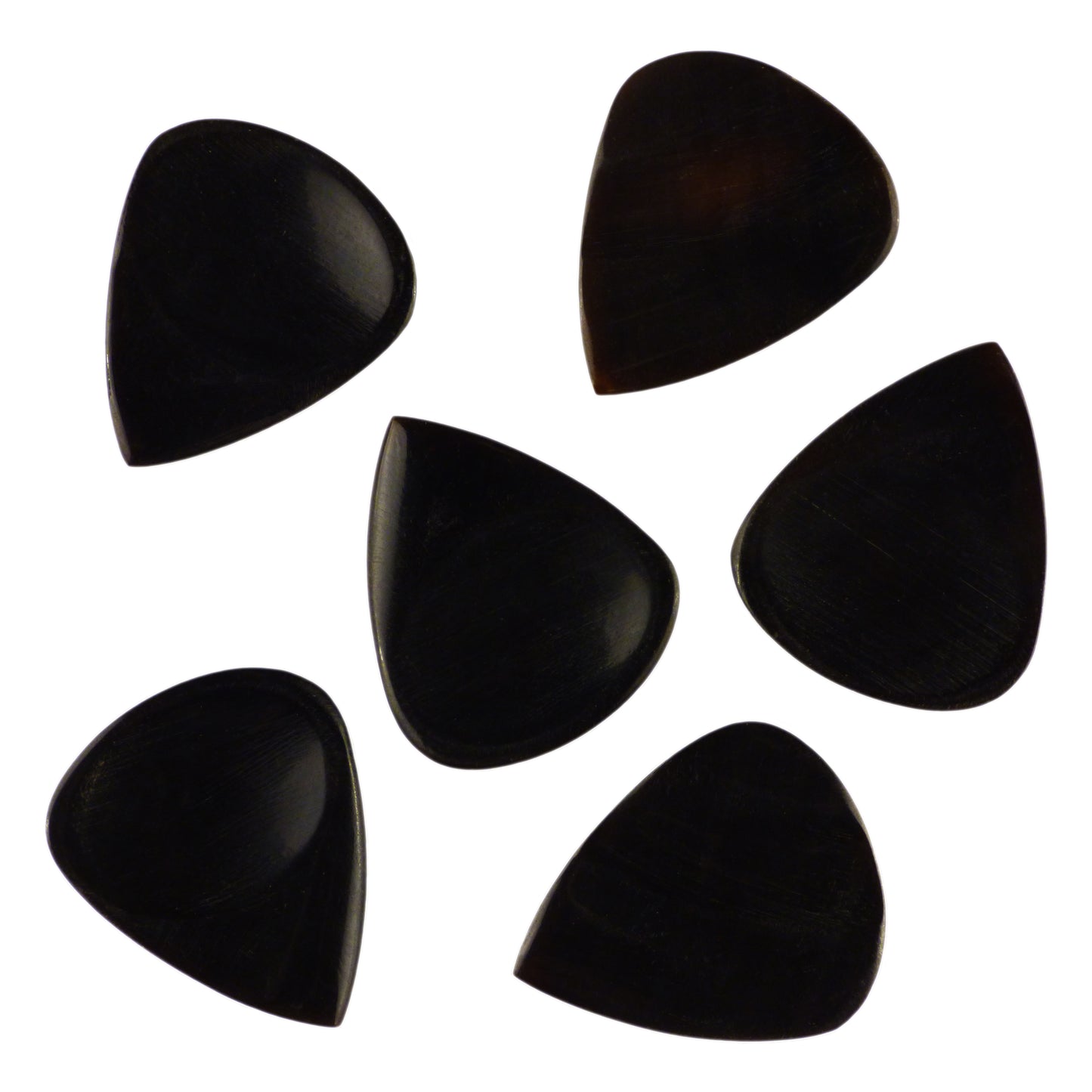 Black Buffalo Horn Guitar Or Bass Pick - 3.0 mm Ultra Heavy Gauge - 351 Groove Shape - Polished Finish Handmade Specialty Exotic Plectrum