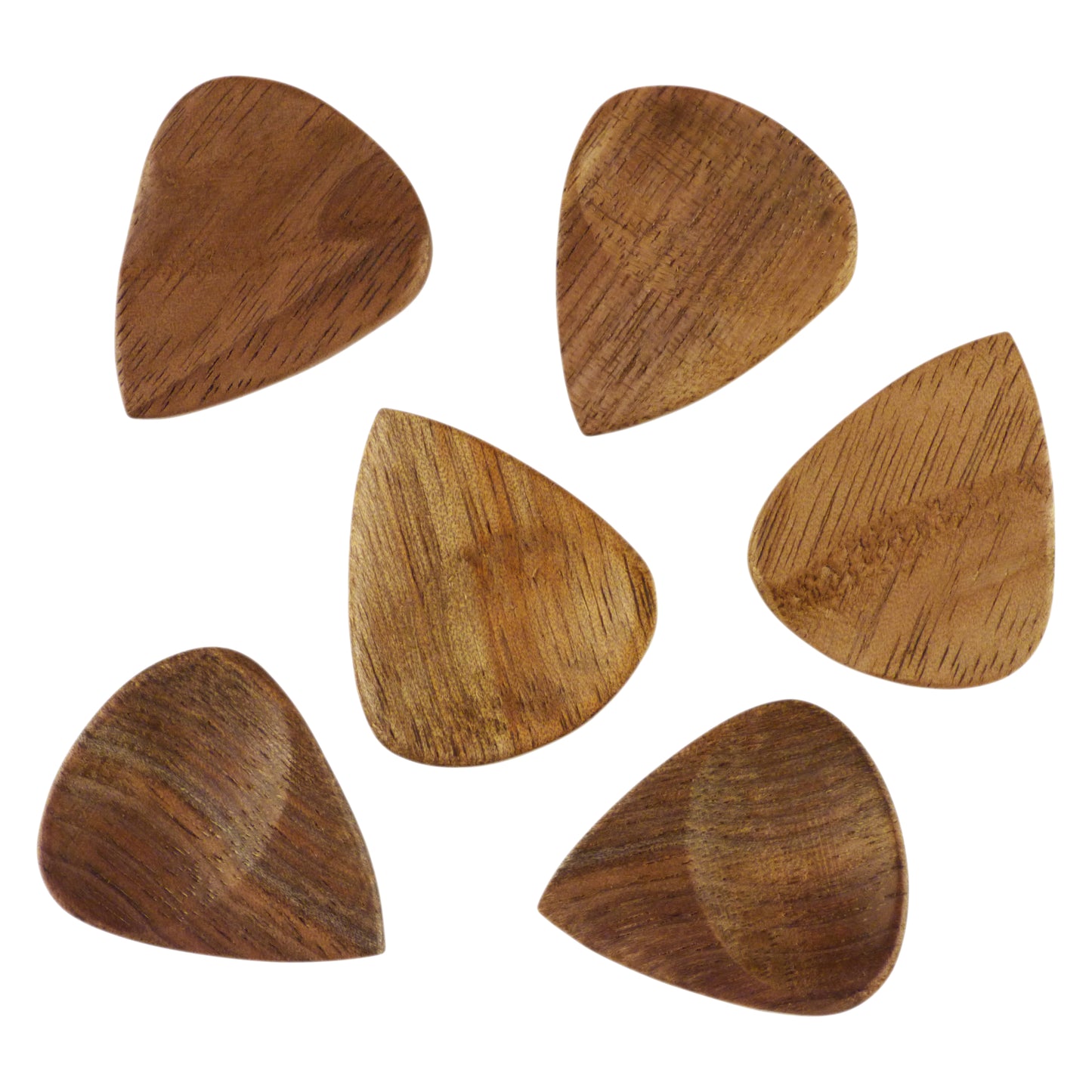 Walnut Wood Guitar Or Bass Pick - 3.0 mm Ultra Heavy Gauge - 351 Groove Shape - Natural Finish Handmade Specialty Exotic Plectrum