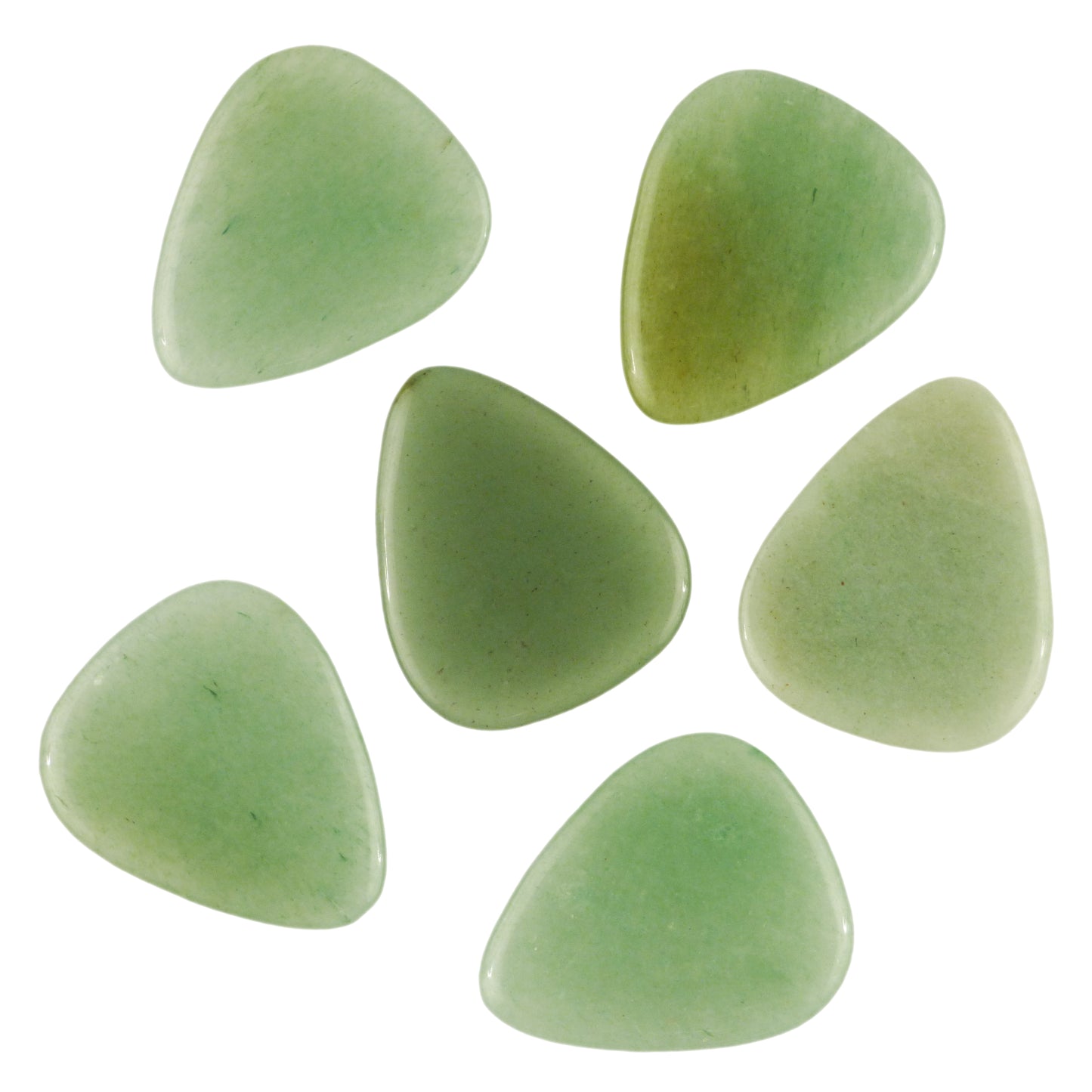 Green Aventurine Stone Guitar Or Bass Pick - 3.0 mm Ultra Heavy Gauge - 351 Shape - Specialty Handmade Gemstone Exotic Plectrum