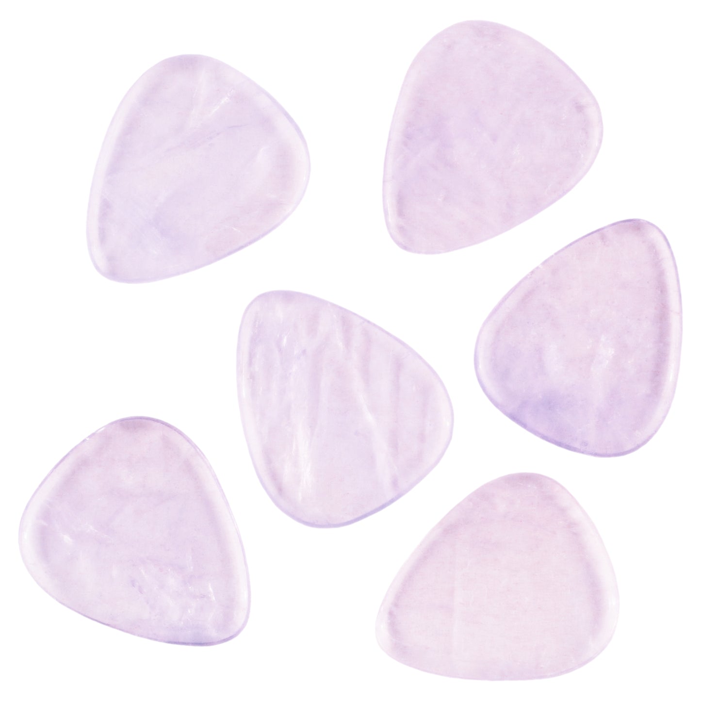 Light Amethyst Stone Guitar Or Bass Pick - 3.0 mm Ultra Heavy Gauge - 351 Shape - Specialty Handmade Gemstone Exotic Plectrum