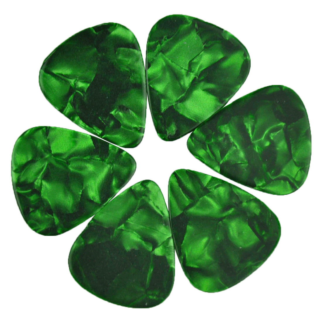 Celluloid Green Pearl Guitar Or Bass Pick - 1.5 mm Ultra Heavy Gauge - 351 Shape