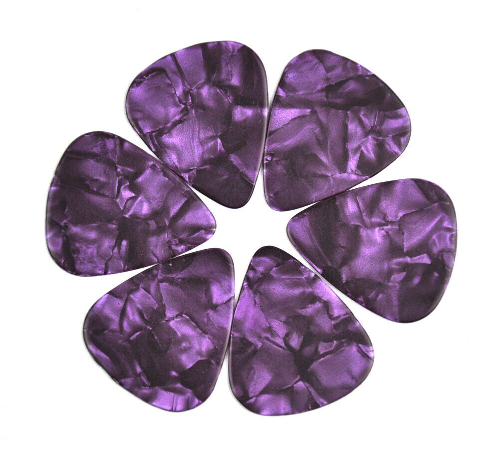 Celluloid Purple Pearl Guitar Or Bass Pick - 1.2 mm Extra Heavy Gauge - 351 Shape