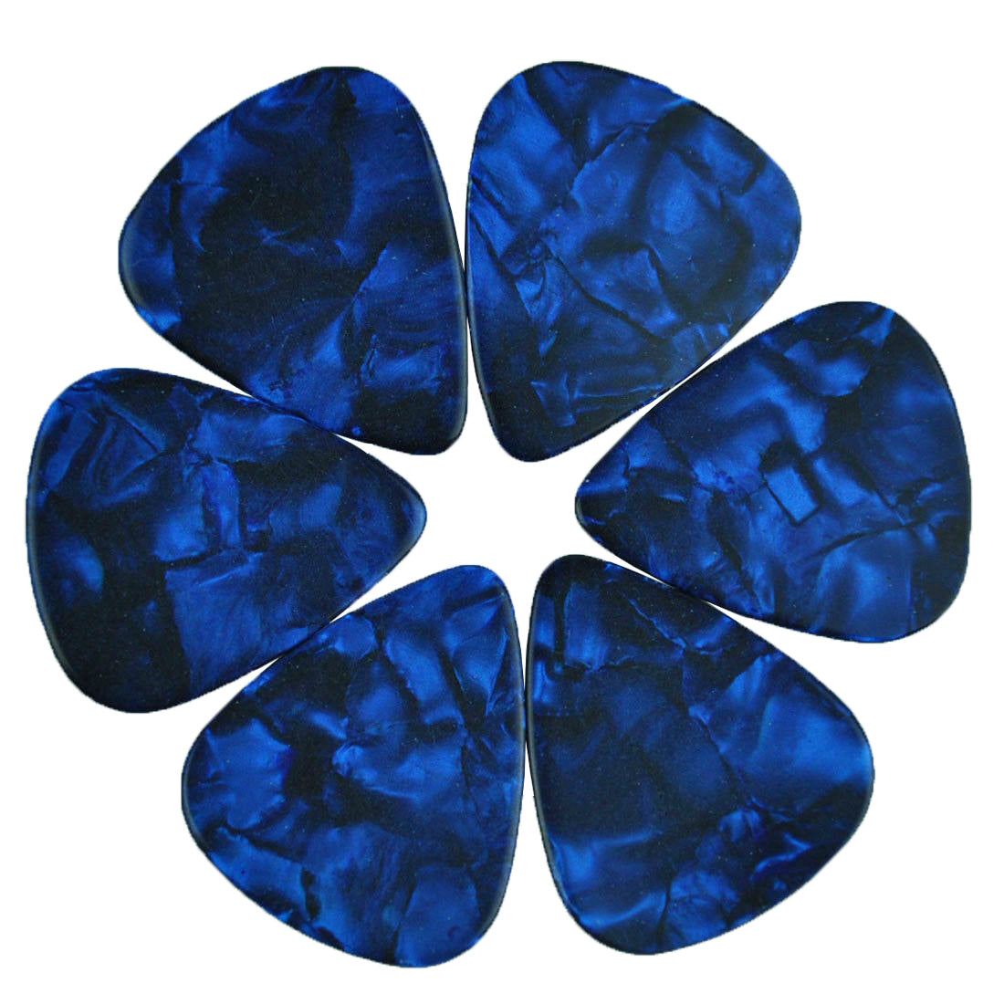 Celluloid Dark Blue Pearl Guitar Or Bass Pick - 0.96 mm Heavy Gauge - 351 Shape