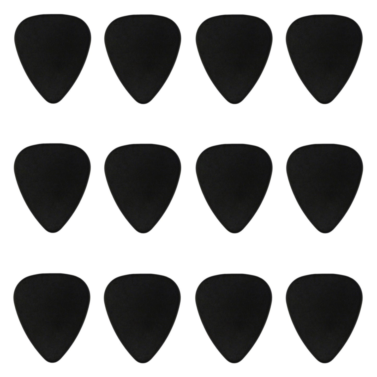 ABS Plastic Black Guitar Or Bass Pick - 0.71 mm Medium Gauge - 351 Shape