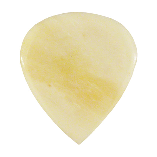 Camel Bone Guitar Or Bass Pick - 3.0 mm Ultra Heavy Gauge - 351 Groove Shape - Natural Finish Handmade Specialty Exotic Plectrum