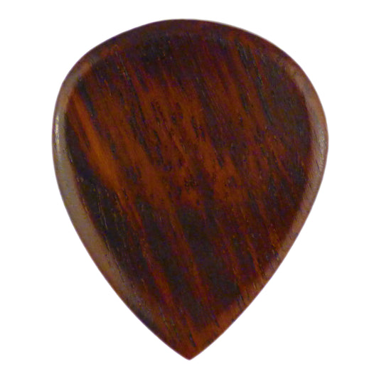 Rosewood Guitar Or Bass Pick - 3.0 mm Ultra Heavy Gauge - 351 Groove Shape - Natural Finish Handmade Specialty Exotic Plectrum