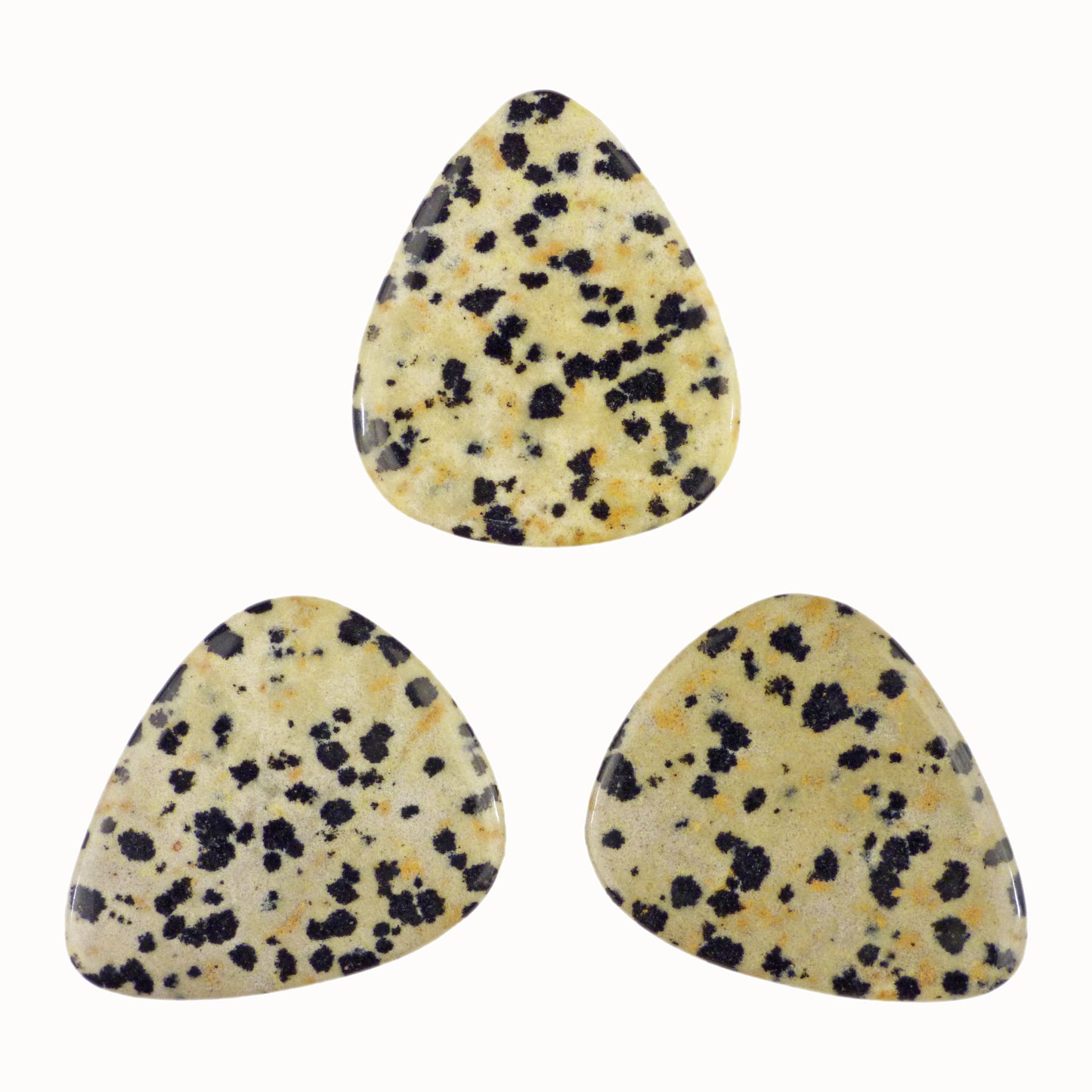 Dalmatian Jasper Stone Guitar Or Bass Pick - 3.0 mm Ultra Heavy Gauge - 351 Shape - Specialty Handmade Exotic Plectrum