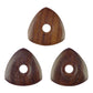 Rosewood Guitar Or Bass Pick - 4.0 mm Ultra Heavy Gauge - 346 Contoured Triangle With Grip Hole Shape - Natural Finish Handmade Specialty Exotic Plectrum