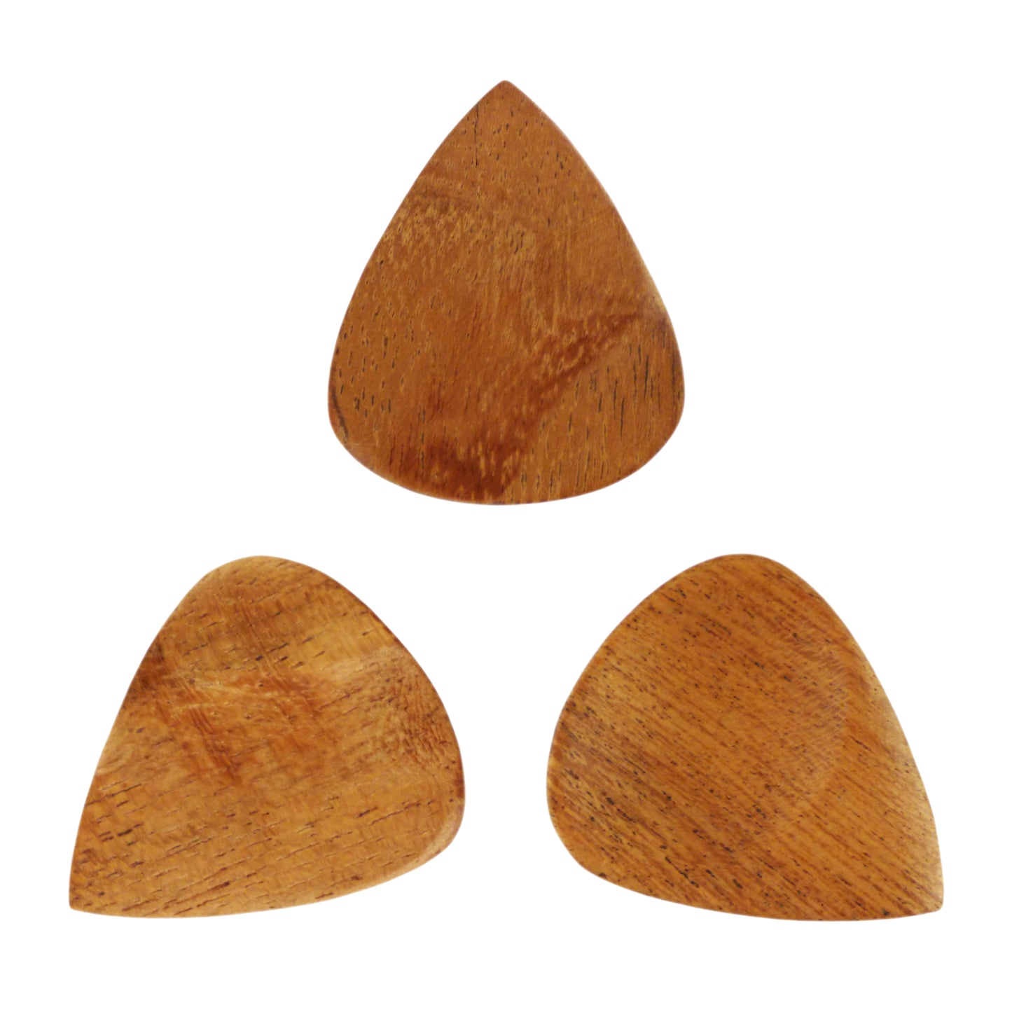 Acacia Wood Guitar Pick - Natural Finish Handmade Specialty Exotic Luxury Plectrum - 3 Pack